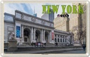 Blechschild 20x30 cm New York Urlaub USA Public Library Bibliothek Bildmotiv Reisemotiv Abenteuer Reisen