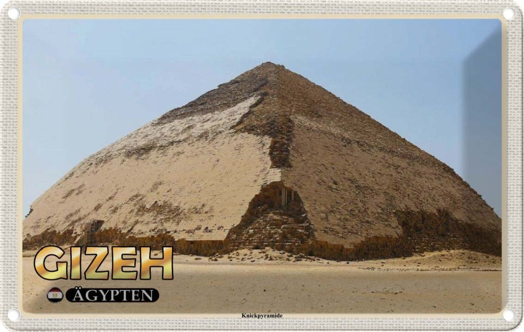 Blechschild 20x30 cm Gizeh Ägypten Knickpyramide Bildmotiv Reisemotiv Abenteuer Reisen Urlaub