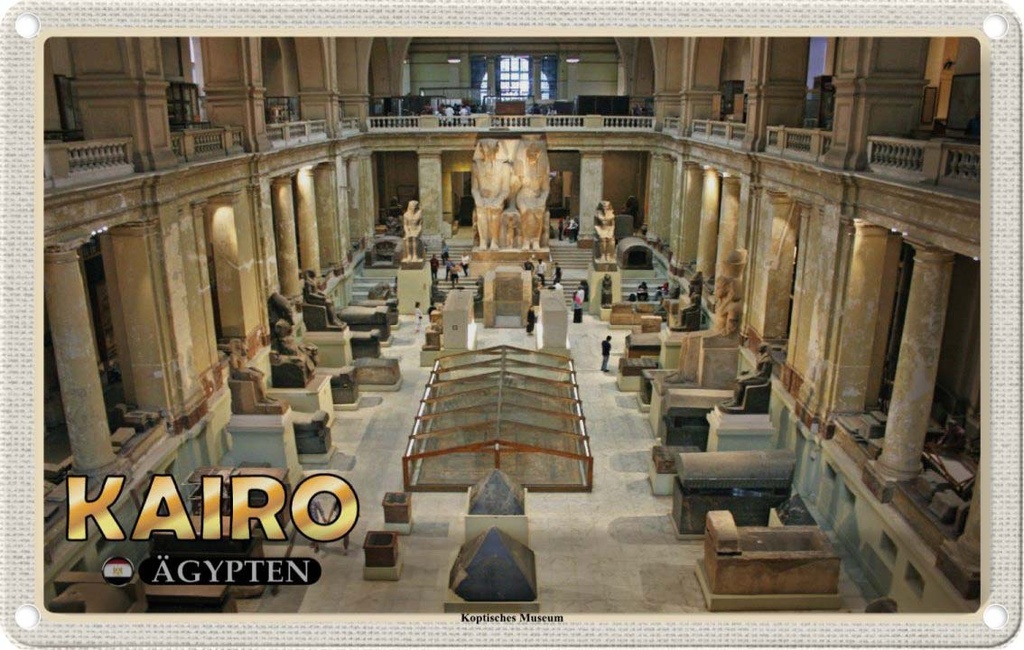 Blechschild 20x30 cm Kairo Ägypten Koptisches Museum Bildmotiv Reisemotiv Abenteuer Reisen Urlaub