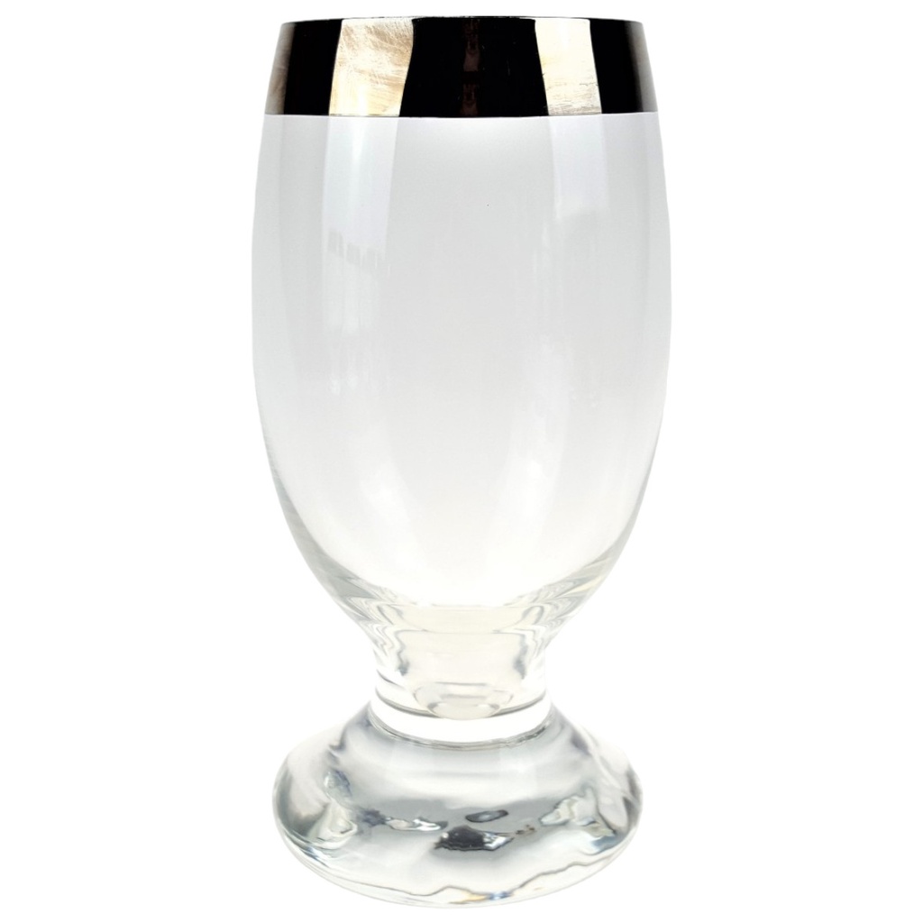 [458166704] Bierglas Thomas Porzellan Platinrand Transparent Germany gebraucht - sehr gut