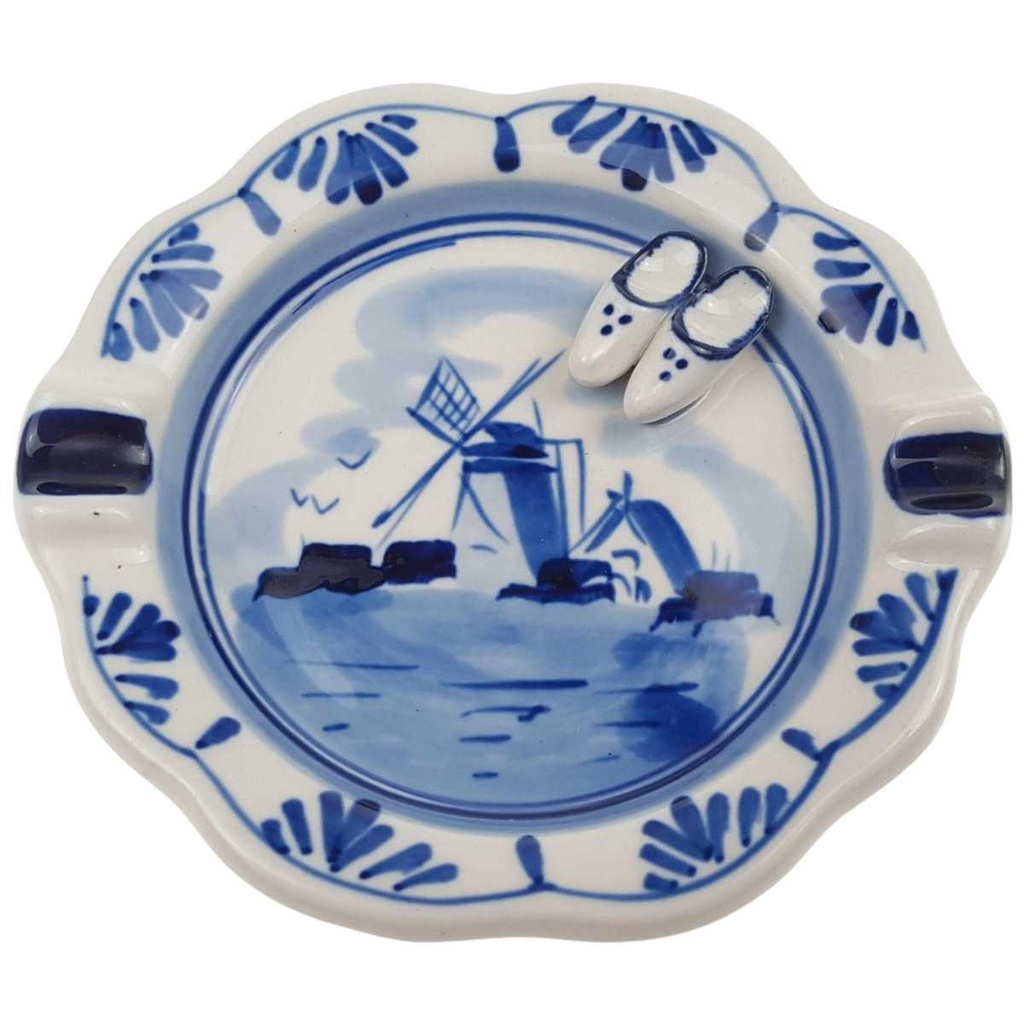 Aschenbecher klein Delfts Blue Windmühle gebraucht - gut