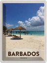 Blechschild 40x20 cm Barbados Insel Frankreich Meer Strand Bildmotiv Reisemotiv Abenteuer Reisen Urlaub