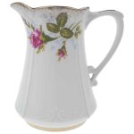 Milchkännchen groß Chodziez Moosrose Goldrand...