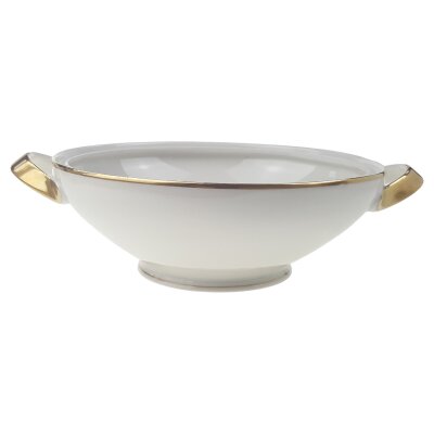 Ragoutterrine ohne Deckel 1,05 L Schaller Goldrand elfenbein Beige gebraucht - sehr gut