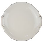 Kuchenplatte mit Henkeln Schaller Goldrand elfenbein...