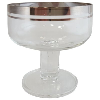 Likörschale mit Platinrand H 7 D 6,9 cm