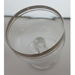 Likörschale mit Platinrand H 7 D 6,9 cm