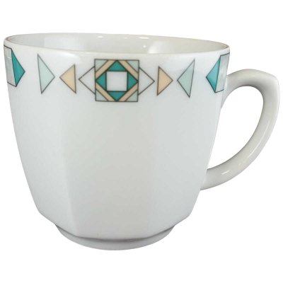 Kaffeetasse Tasse Seltmann Weiden Octa Abstrakt grün gebraucht - sehr gut