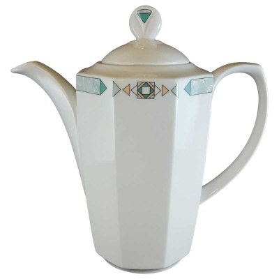 Kaffeekanne Kanne 1,2 L Seltmann Weiden Octa Abstrakt grün gebraucht - sehr gut