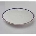 6er Set Untertasse 15 cm Arzberg Unbestimmten Formen Rand Blau Gold gebraucht - gut