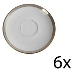 6er Set Untertasse Goldrand 14,4 cm Edelstein Bavaria...