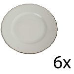 6er Set Kuchenteller Dessertteller Golddekor 19,5 cm...