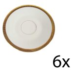 6er Set Untertasse Goldrand 15,2 cm Zeh Scherzer 9719...