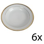 6er Set Chodziez Porzellan Goldrand geriffelt...