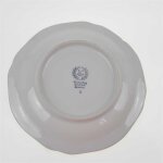 6er Set Untertasse für Kaffee klein Winterling Blumendekor Goldrand weiß