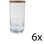 6er Set Trinkglas Wasserglas Eisbecher Goldrand Ingrid...