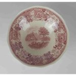 Servierschüssel Gemüseschüssel auf Fuß Villeroy & Boch Burgenland Rot