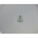 Kuchenteller Dessertteller Frühstücksteller 19,5 cm Winterling Marktleuthen Kobaltrand mit Goldraute eckig gebraucht - gut