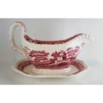 Sauciere Spode Copeland Pink Tower