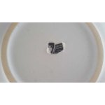 Kuchenteller Dessertteller Frühstücksteller Handarbeit 19 cm Silberdistel Fayencen Sahara Braun gebraucht - gut