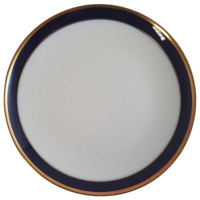 Kuchenteller Dessertteller Frühstücksteller Goldrand 19 cm Melitta Madrid Kobaltblau mit Blau