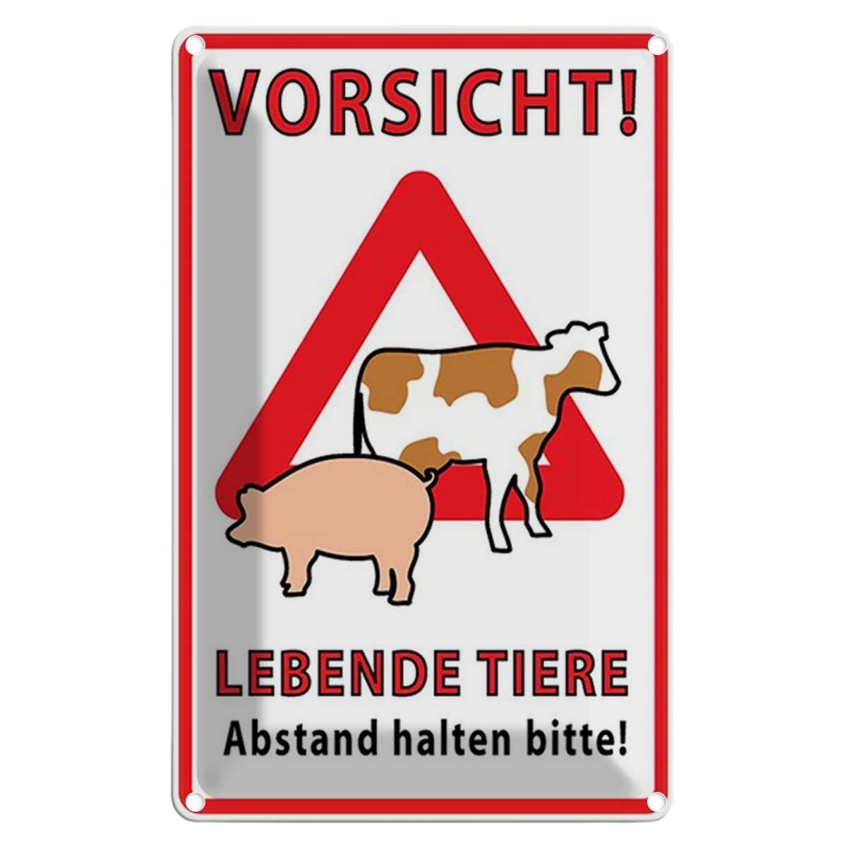 VORSICHT! Lebende Tiere Transport / Tiertransport / T-013 (20x30cm