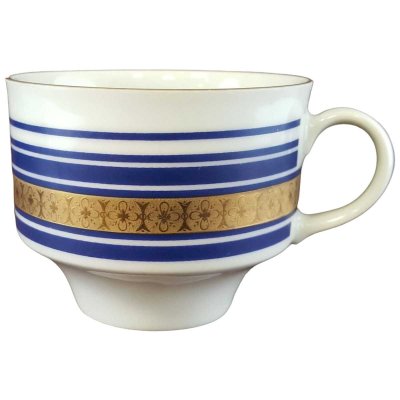 Kaffeetasse Tasse Retsch Wunsiedel Kobalt Blau Gold