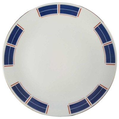 Kuchenteller Dessertteller Frühstücksteller Goldrand 19 cm Seltmann Weiden Blau Rot mit gebraucht - gut