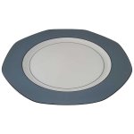 Gourmetteller 32 cm AK Kaiser Porzellan Selection grau blau gebraucht - neuwertig neu ohne OVP