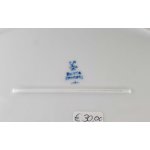 Servierplatte Speiseplatte Fleischplatte Steakplatte 33,5x22,4 cm Schaller Gelbe Blumen Blau gebraucht - neuwertig