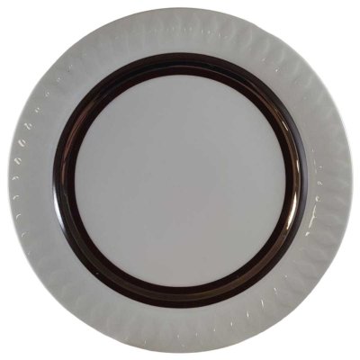 Kuchenteller Dessertteller Frühstücksteller 18,9 cm Thomas Porzellan Lanzette Platin Braun gebraucht - gut