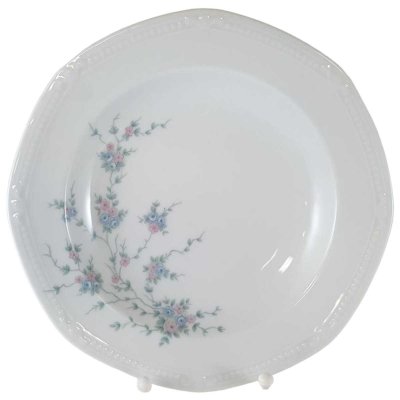 Suppenteller 23 cm Mitterteich Form 2040 Sissi Blau Rosa Blumendekor Blumen