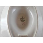 Sauciere mit Teller 1tlg Hutschenreuther Hohenberg Dekor Schwarz Gold Weiß gebraucht - sehr gut