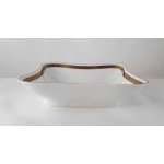 Schüssel Servierschüssel klein Hutschenreuther Hohenberg Dekor Schwarz Gold gebraucht - sehr gut