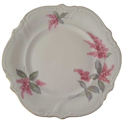 Kuchenteller Dessertteller Frühstücksteller Goldrand 21 cm Hutschenreuther Paul Müller Blumendekor Blumen gebraucht - gut