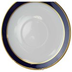 Untertasse für Suppe Goldrand 17 cm Schumann Arzberg Form 1700 Echt Cobalt mit