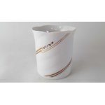 Untertasse Mokkatasse mit Kaffeetasse Tasse Espressotasse & Goldrand Freiberger Porzellan Weiß gebraucht - gut