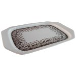 Butterplatte Arabella Atelier Blumendekor braun Blumen...