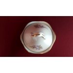 Zuckerdose Golddekor Winterling Marktleuthen lila Blumen gebraucht - sehr gut