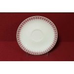 Kaffeetasse mit Untertasse & Goldrand PMR Jaeger Co rotes Blumendekor Rot