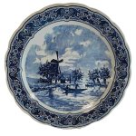 Wandteller Sammelteller Royal Sphinx Maastricht Delfts Windmühle Blau gebraucht - gut