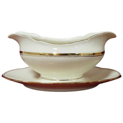 Sauciere Goldrand 1tlg Tielsch Altwasser Beige gebraucht - gut