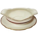 Sauciere Goldrand 1tlg Tielsch Altwasser Beige gebraucht...