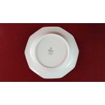 Kaffeetasse mit Untertasse Tasse & Winterling Röslau Rautenrelief Blaudeckor eckig Blau gebraucht - sehr gut