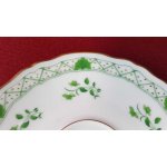 Untertasse für Kaffee 14,7 cm Raynaud & Co. Limoges Fleurie Grün gebraucht - sehr gut