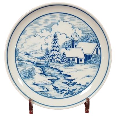 Sammelteller 19,8 cm Hutschenreuther Wintermotiv 1 gebraucht - sehr gut