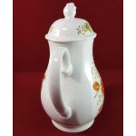 Kaffeekanne Kanne 1,4 L Winterling Kirchenlamitz Rillenrelief Orange Blume gebraucht - sehr gut