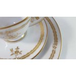 Kaffeetasse Kaffeegedeck Kaffeeset Komplett 3tlg Tirschenreuth Trianon goldene Rosendekor gebraucht - sehr gut