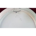 Wandteller D 31 cm Zur Goldenen Hochzeit Vogel Blumendekor Handarbeit Keramik