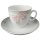 Kaffeetasse mit Untertasse & 2tlg Eschenbach Valencia 1495 rosa Blumen